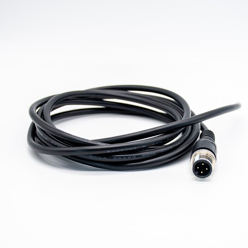 M12 Male Straight 4 Pin Sensor Connector Electrical Cable 1.5M AWG22 A Code