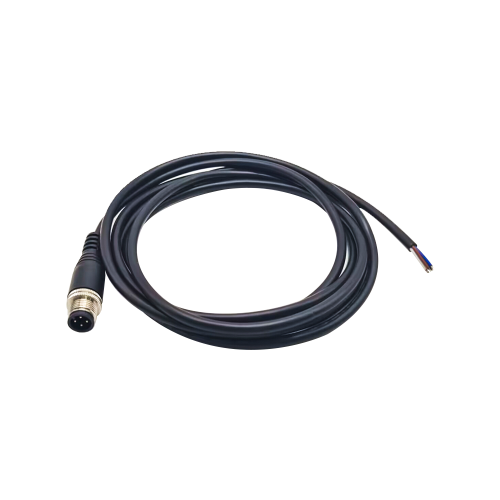 M12 Male Straight 4 Pin Sensor Connector Electrical Cable 1.5M AWG22 A Code