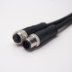 M12 Male To Female Cable 180 Degree A Code 4 Pin Cable Cordset 1M AWG22