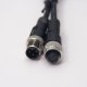 M12 Male To Female Cable 180 Degree A Code 4 Pin Cable Cordset 1M AWG22