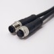 M12 Male To Female Cable 180 Degree A Code 4 Pin Cable Cordset 1M AWG22