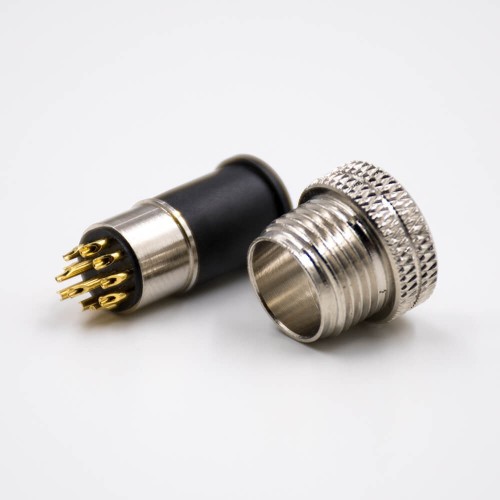 M12 Metal Connector Injection molding Connector A Coded 12 Pin Male Straight For Cable Solder Type Shield Waterproof M12 Metal Connector Injection molding Connector A Coded 12 Pin Male Straight For Cable Solder Type Shield Waterproof