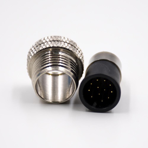 M12 Metal Connector Injection molding Connector A Coded 12 Pin Male Straight For Cable Solder Type Shield Waterproof M12 Metal Connector Injection molding Connector A Coded 12 Pin Male Straight For Cable Solder Type Shield Waterproof