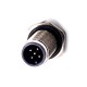 M12 Panel Mount Connector A Coding 5Pin Male Plug For Cable 15PCS
