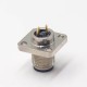 M12 Panel Mount Connectors 2 Pin Male Socket Shiled A Code 4 Hole Flange Solder Cup for Cable