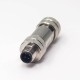 M12 Plug Connector Aviation Sensor Male Shield Straight Waterproof Screw-Joint 4 Pin A Coding