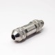 M12 Plug Connector Aviation Sensor Male Shield Straight Waterproof Screw-Joint 4 Pin A Coding