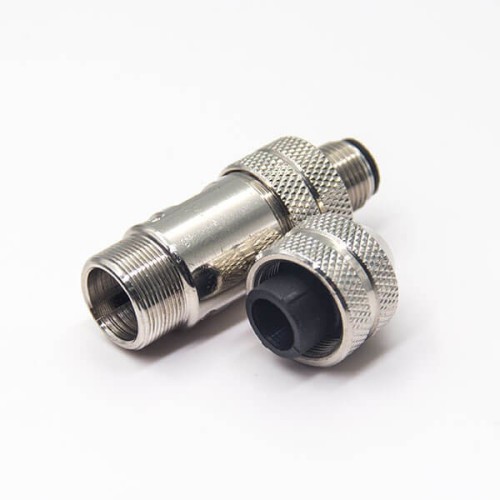 M12 Plug Connector Aviation Sensor Male Shield Straight Waterproof Screw-Joint 4 Pin A Coding