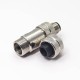 M12 Plug Connector Aviation Sensor Male Shield Straight Waterproof Screw-Joint 4 Pin A Coding