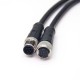 M12 Sensor Cable Plug 12Pin Male To Female A Code 180 Degree Industrial Waterproof Connector 1M AWG26