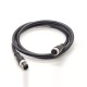 M12 Sensor Cable Plug 12Pin Male To Female A Code 180 Degree Industrial Waterproof Connector 1M AWG26
