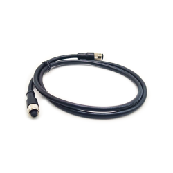 M12 Sensor Cable Plug 12Pin Male To Female A Code 180 Degree Industrial Waterproof Connector 1M AWG26