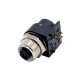 M12 Sensor Connector 4 Pin Female A Code Right Angled PCB Mount Socket 360° Full Shielding