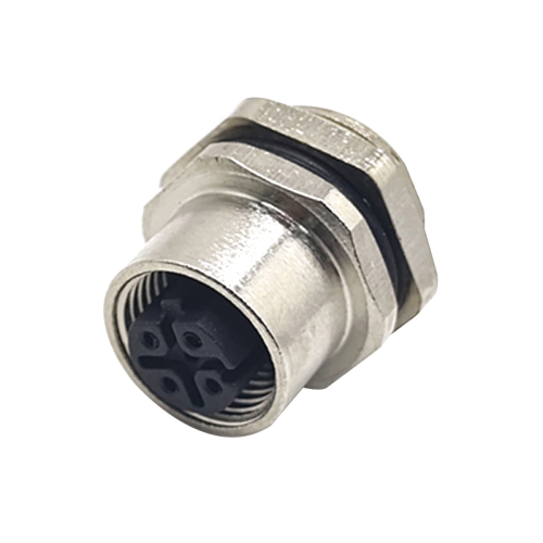 M12 Sensor Connector 4Pin D-Coding Female Straight Waterproof Rear Bulkhead Panel Receptacles Cable Solder Type Shiled M12 Sensor Connector 4Pin D-Coding Female Straight Waterproof Rear Bulkhead Panel Receptacles Cable Solder Type Shiled
