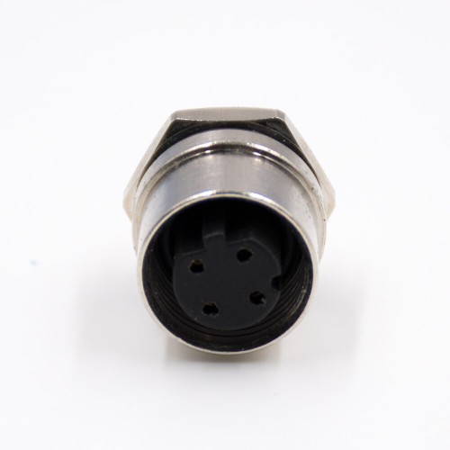 M12 Sensor Connector 4Pin D-Coding Female Straight Waterproof Rear Bulkhead Panel Receptacles Cable Solder Type Shiled M12 Sensor Connector 4Pin D-Coding Female Straight Waterproof Rear Bulkhead Panel Receptacles Cable Solder Type Shiled