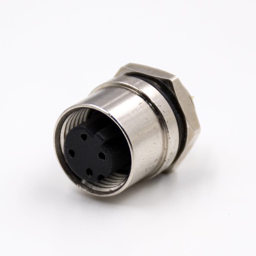 M12 Sensor Connector 4Pin D-Coding Female Straight Waterproof Rear Bulkhead Panel Receptacles Cable Solder Type Shiled M12 Sensor Connector 4Pin D-Coding Female Straight Waterproof Rear Bulkhead Panel Receptacles Cable Solder Type Shiled