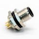 M12 Sensor Connector 5 Pin A Code Male Rear Mounting Waterproof PCB Mount M15 x 1 Thread