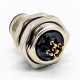 M12 Sensor Connector 5 Pin A Code Male Rear Mounting Waterproof PCB Mount M15 x 1 Thread