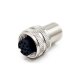 M12 Solder Injection molding Connector A Coded 12 Pin Female Straight For Cable Shield Matel