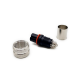 M12 Solder Injection molding Connector A Coded 12 Pin Female Straight For Cable Shield Matel