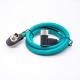 M12 X code 8 Pin Male to 4 Pin Female Right angle Cable Cordsets Blue 1M