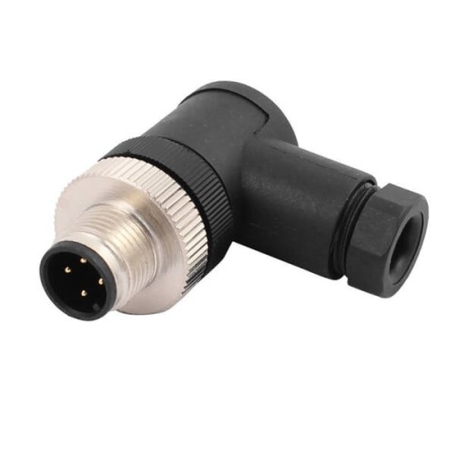 Right Angle Sensors M12 4Pin A Code Male Unshiled Waterproof Field Wireable Connector For Profinet