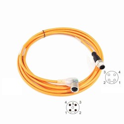 Sensor Cable With Led Indicator M12 4 Pin Male to 5 Pin Right Angled Female Cable With LED PNP closer 2 Meter