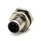 Sensor Connector M12 4Pin Male Socket PCB Mount A Coded Straight Back Mount Waterproof