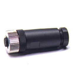 Sensor Connectors 12Pin M12 A-Coded Female Straight Plug Screw Connection Unshiled Waterproof