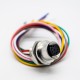 Sensor Receptacle M12 8 Pin Waterproof Connector A Coded Female Straight Back Mount Wiring 0.2M