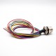 Sensor Receptacle M12 8 Pin Waterproof Connector A Coded Female Straight Back Mount Wiring 0.2M