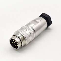 10pcs AISG M16 Threaded Rod Connector Male 8 Pin Waterproof Aviation Plug Connector Non-Shield