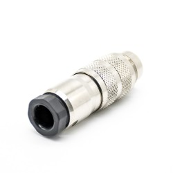 6 Pin M16 Connector Straight Solder Type for Cable Shield