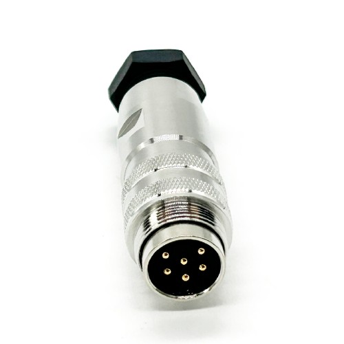 6 Pin M16 Connector Straight Solder Type for Cable Shield 6 Pin M16 Connector Straight Solder Type for Cable Shield