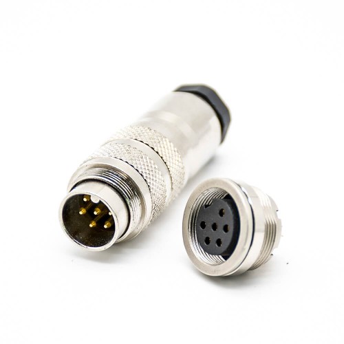 6 Pin Male M16 Connector Plug&Socket Shiel Straight Solder Type 6 Pin Male M16 Connector Plug&Socket Shiel Straight Solder Type