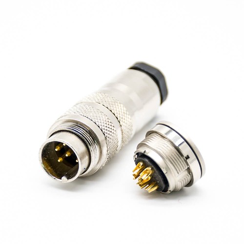 6 Pin Male M16 Connector Plug&Socket Shiel Straight Solder Type 6 Pin Male M16 Connector Plug&Socket Shiel Straight Solder Type