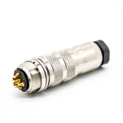 6 Pin Male M16 Connector Plug&Socket Shiel Straight Solder Type