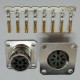 AISG M16 Square Flange Connector 8 Pin Female Waterproof for Terminal Blocks Shield AISG M16 Square Flange Connector 8 Pin Female Waterproof for Terminal Blocks Shield