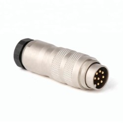 AISG M16 Threaded Rod Connector Male 8 Pin Waterproof Aviation Plug Connector Non-Shield
