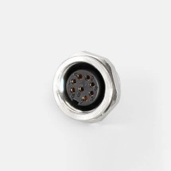IP65 waterproof J09 M16 8pin straight male plug and female socket solder type for cable