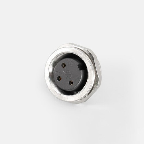 J09 straight 3pin M16 connector female socket back mount IP65 solder type for cable J09 straight 3pin M16 connector female socket back mount IP65 solder type for cable