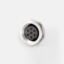 J09 straight male plug ane female socket 7pin M16 connector IP65 waterproof connector