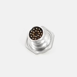 J09 straight male socket 19pin M16 connector IP65 Solder type for cable connector