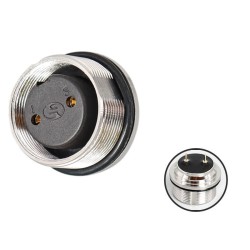 M16 2 Pin Connector Female A Coded 180 Degree Front mount Panel Receptacles Solder PCB Connector