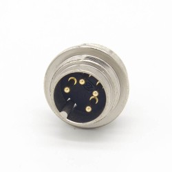 M16 4 Pin Connector 180 Degree Male Waterproof Socket for Cable Shield