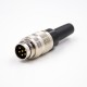 M16 6 Pin Connector Male Straight Non-Shield Waterproof Connector For Cable Field Wireable Connector
