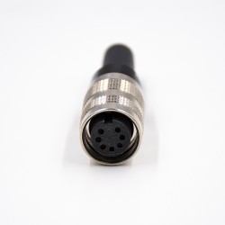 M16 7 Pin Connector Female A Coded Non-Shield 180°Field Wireable Waterproof Connector