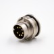 M16 7 Pin Connector Panel Receptacles A Coded Male Waterproof Straight Front Mount Cable Solder Type Shield