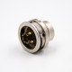 M16 7 Pin Connector Panel Receptacles A Coded Male Waterproof Straight Front Mount Cable Solder Type Shield