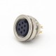M16 7 Pin Connector Straight Waterproof Front Female Socket Rear Bulkhead Panel Mount for Solder Cup Shield